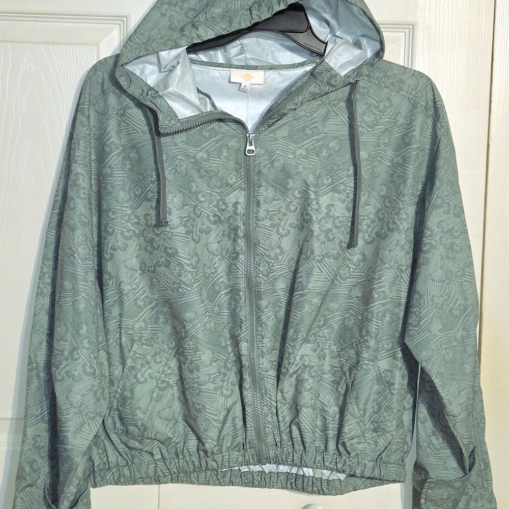 Body & Sol Waterproof  Bomber Rain Jacket with Elastic Cuffs and Hem Women's XL - Picture 3 of 9